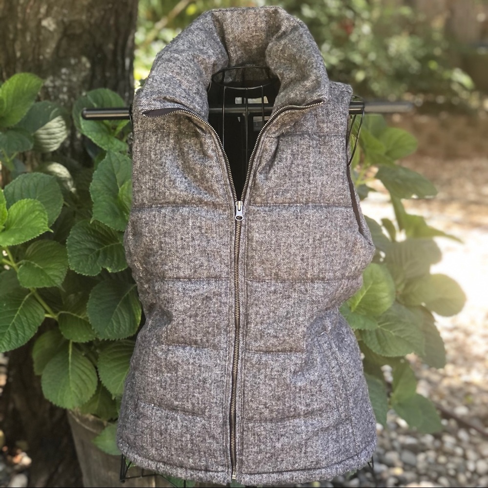 ❌SOLD❌Herringbone Fleece Zip Up Puffy Vest